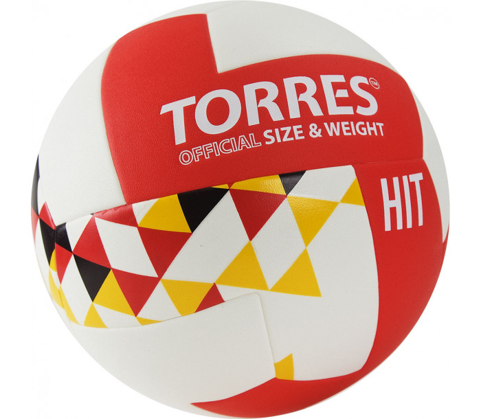 Мяч волейбольный "TORRES Hit" р.5, бело-красно-мультиколор-фото 2 hover image